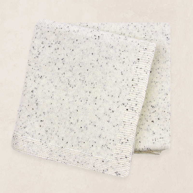 Knit Blanket – Cream Speckle