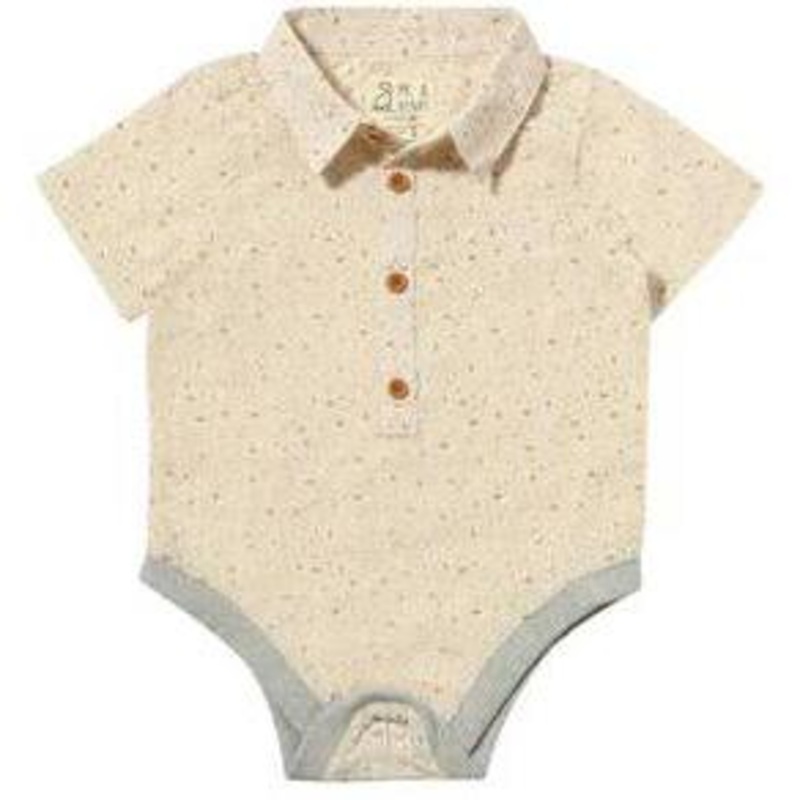 Me & Henry Helford Woven Onesie | Oatmeal Floral