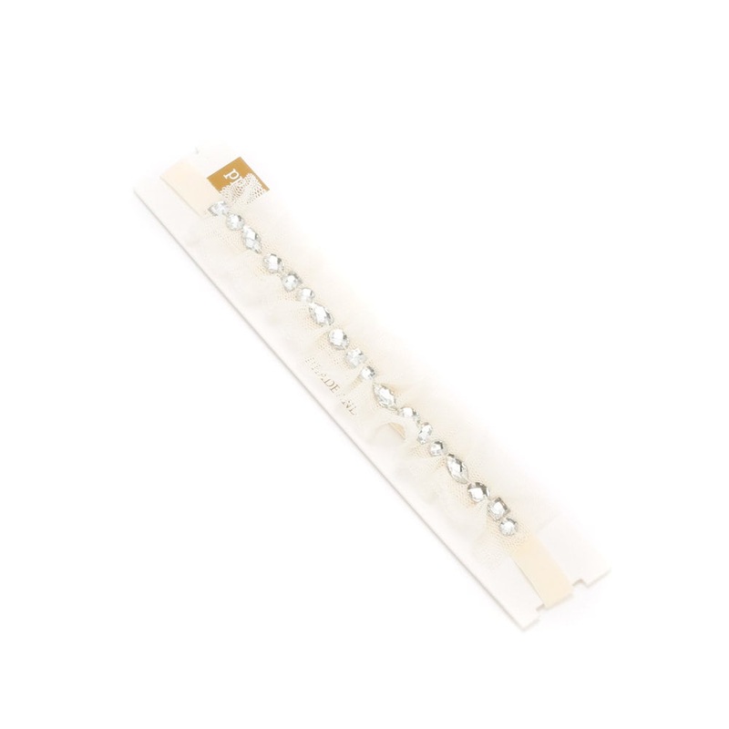 Peppercorn Kids Lace Rhinestone Headband – Ivory