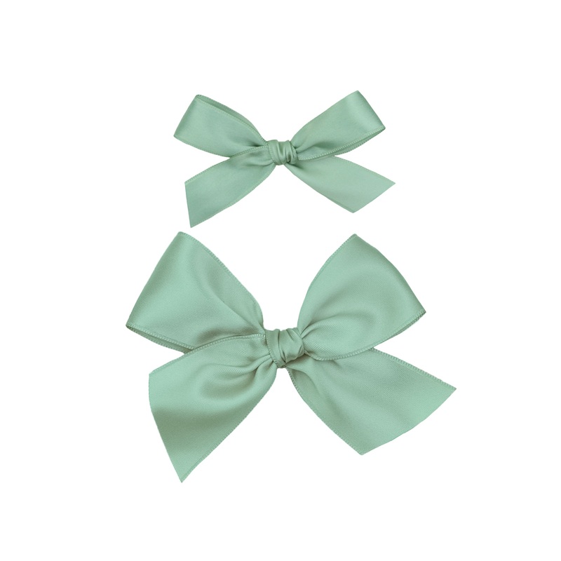 Satin Bow – Sage Clip