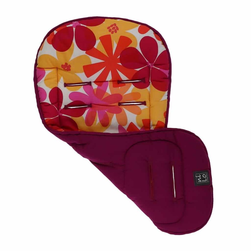 Short Stroller Mat Flower Power Pink