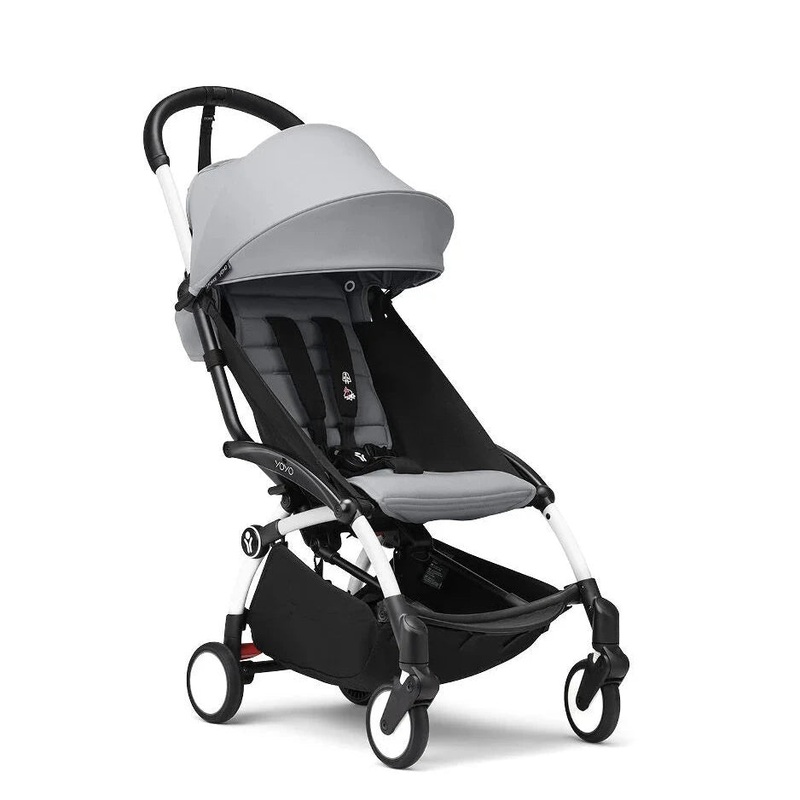 Stokke YOYO Stroller From 6 Months – Stone on White Frame
