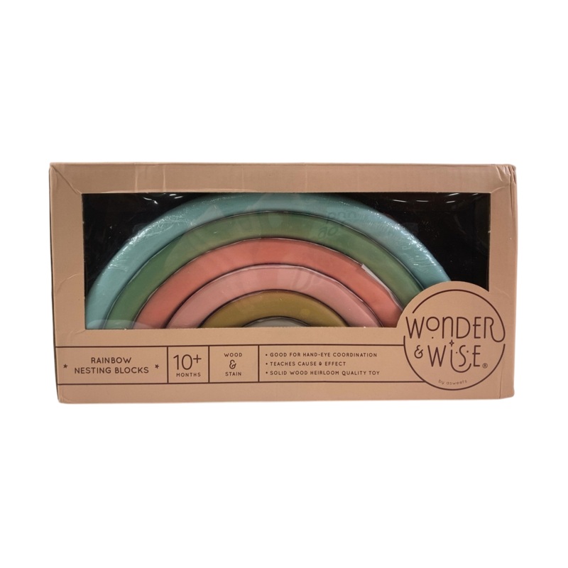Wonder and Wise Rainbow Nesting Blocks