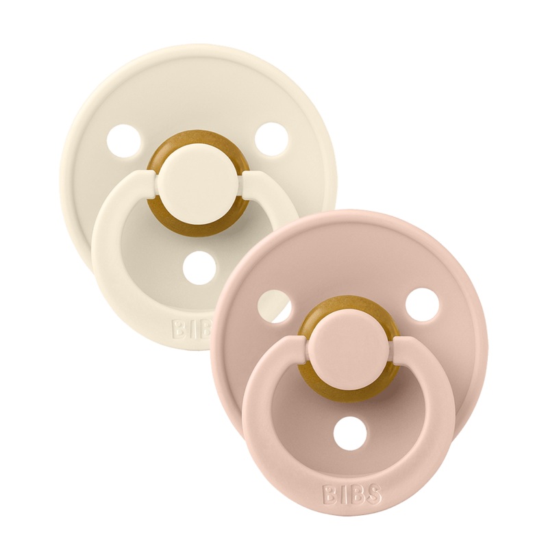 Bibs Color Symmetrical Ivory & Blush – Size 2 (Pack Of 2)