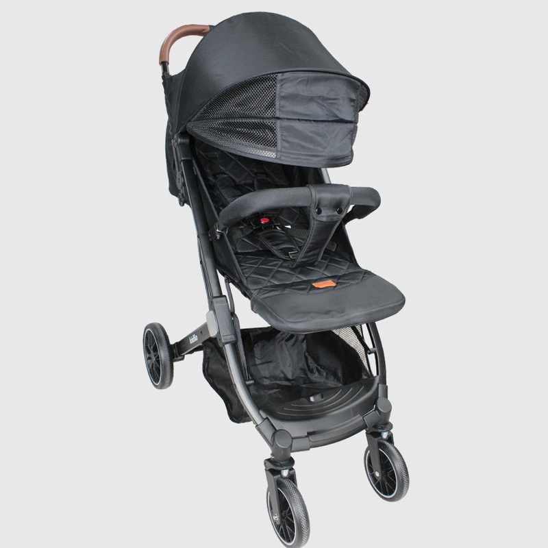 Black Kidilo Best Light-weight Baby Stroller Easy To Operate