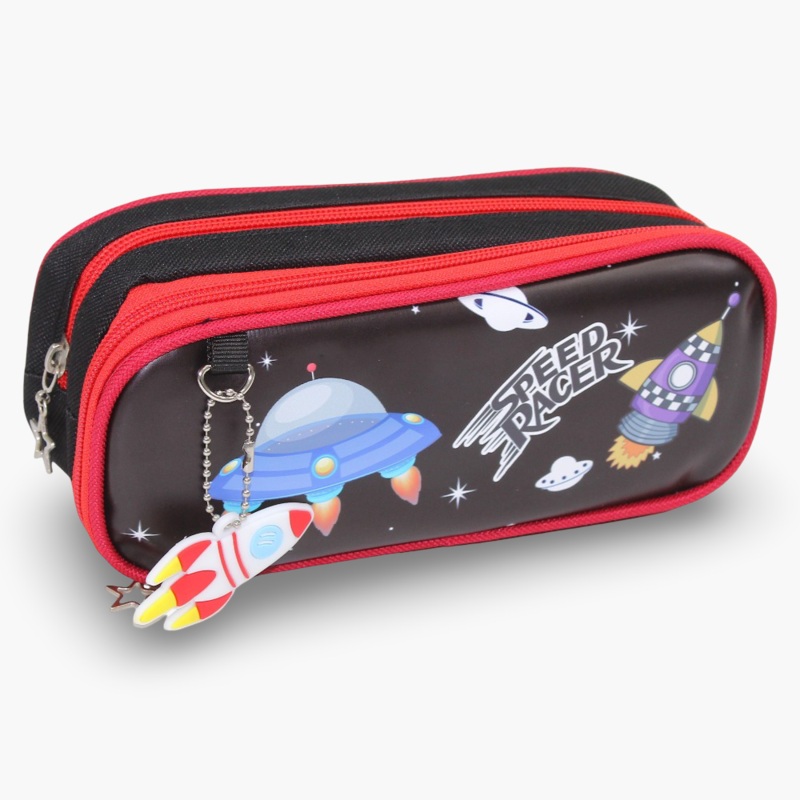 Space Themed Pencil Case – Black