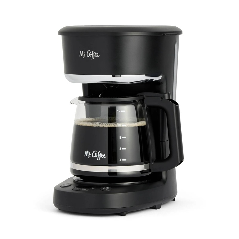 12-Cup Programmable Coffee Maker Black stainless steel (See Description)