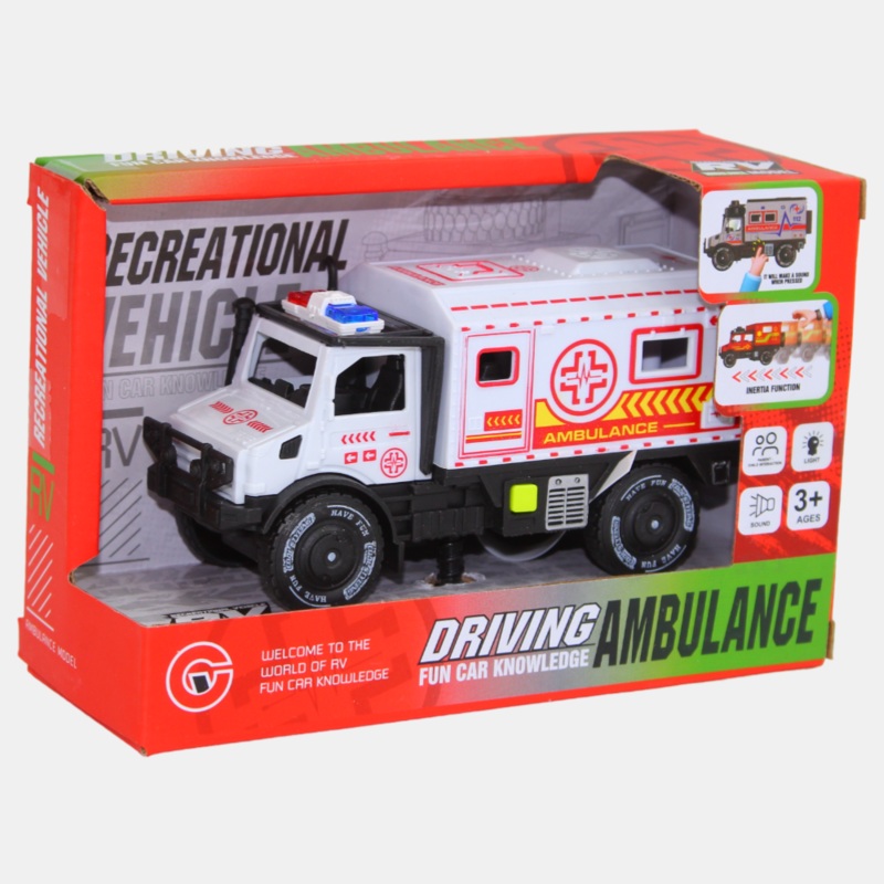 Ambulance with Sound and Light  Action-Packed Playtime (White)