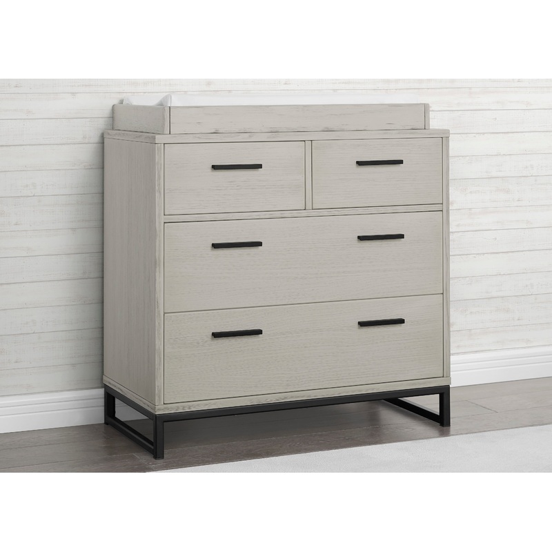 Foundry 4 Drawer Dresser with Changing Top and Interlocking Drawers