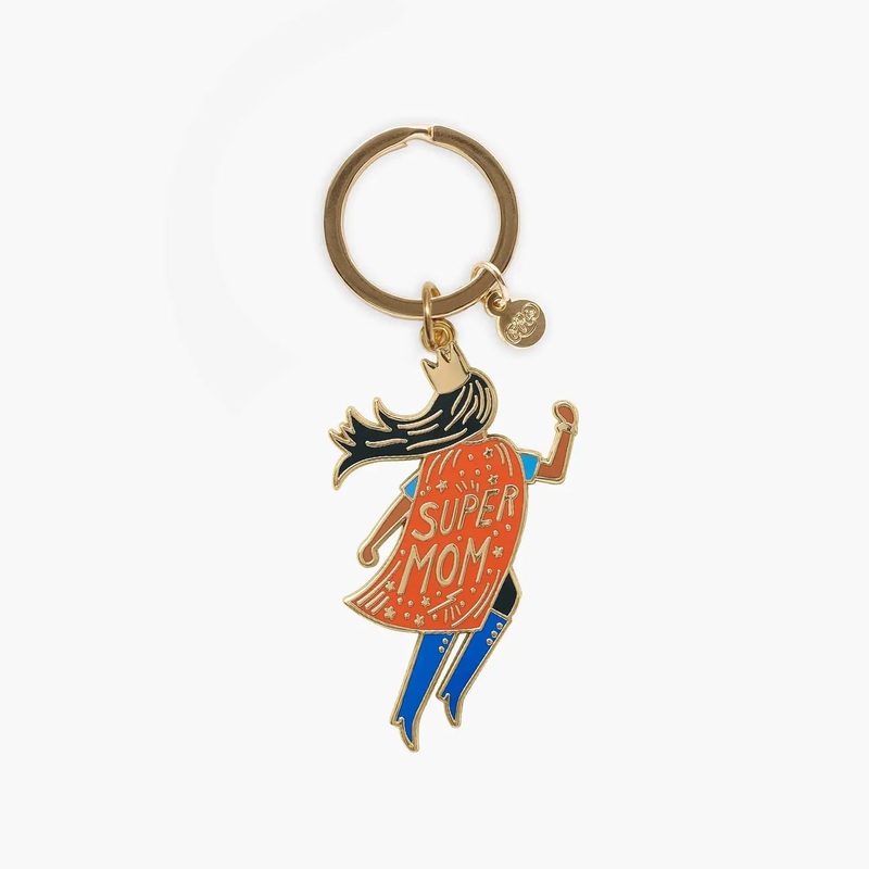 Rifle Paper Co. Soaring Super Mom Enamel Keychain