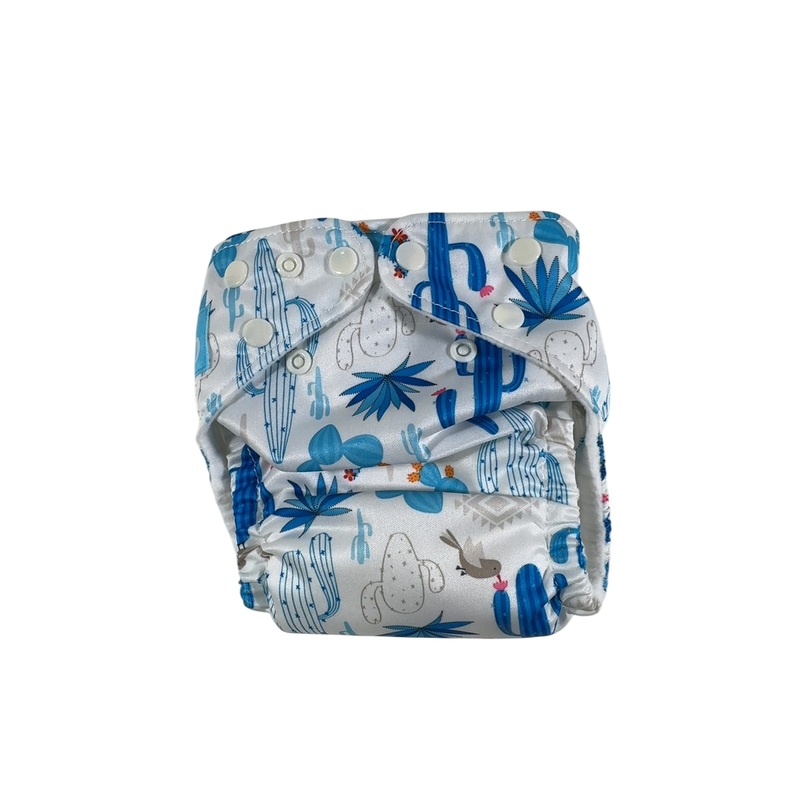 Charlie Banana Reusable Cloth Diapers, One Size, 1 Pack, Cactus Azul