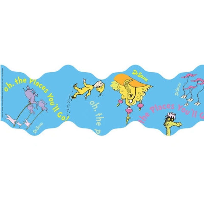 Dr. Seuss Oh The Places You’ll Go Extra Wide Die Cut Deco Trim