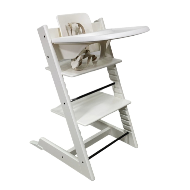 Stokke Tripp Trapp Complete High Chair, White, Dots Grey, 2