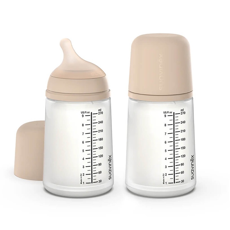 Suavinex Zero – Zero Large Anti-Colic Bottle, Medium Flow, 2 Pack