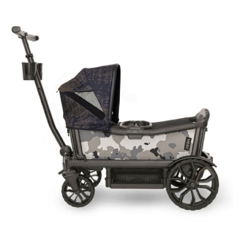 Veer Cruiser (2 Seater) Stroller Wagon + Canopy Bundle – Ice Camo/Surf