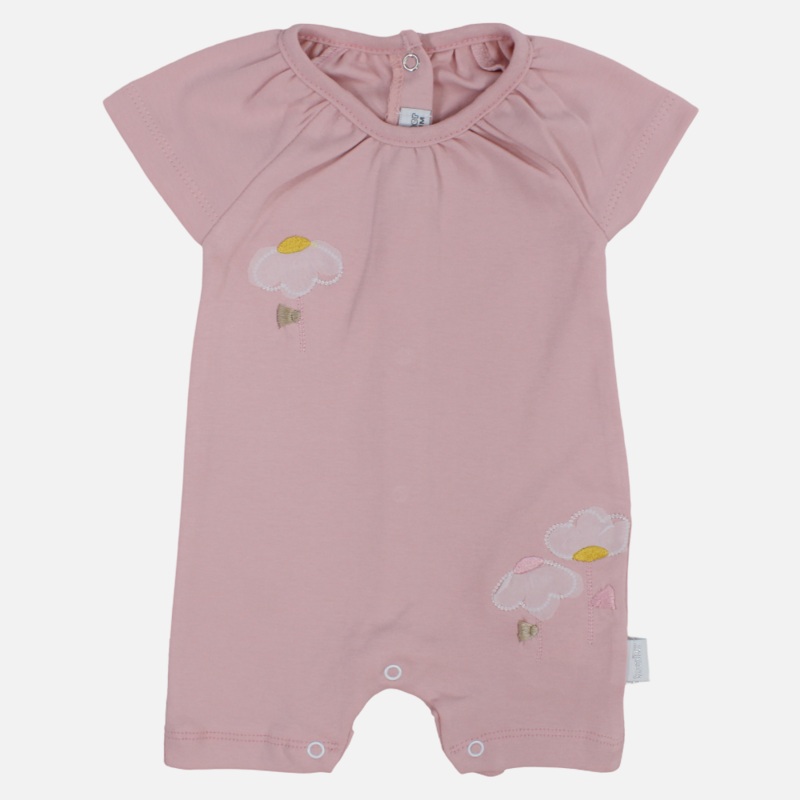 Baby Girls Cotton Romper – Floral Print