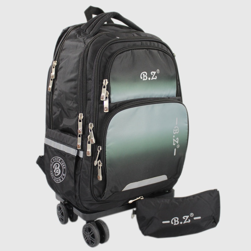 Black 20 Inches Trolley Bag + Pencil Case