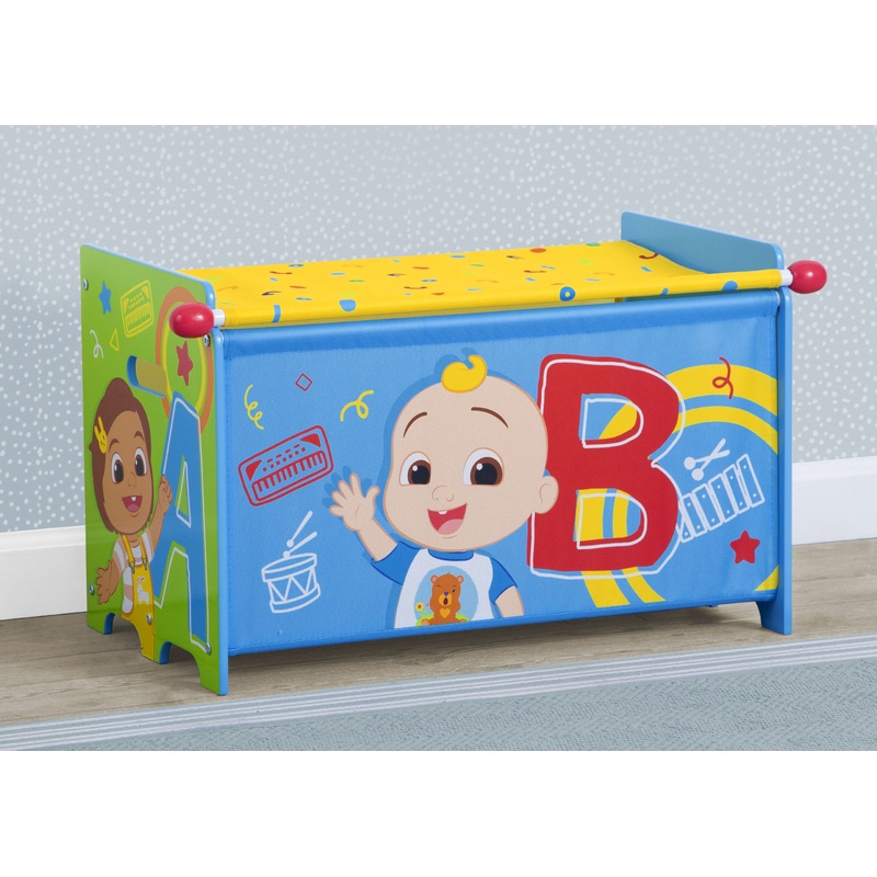 CoComelon Toy Box with Retractable Fabric Top