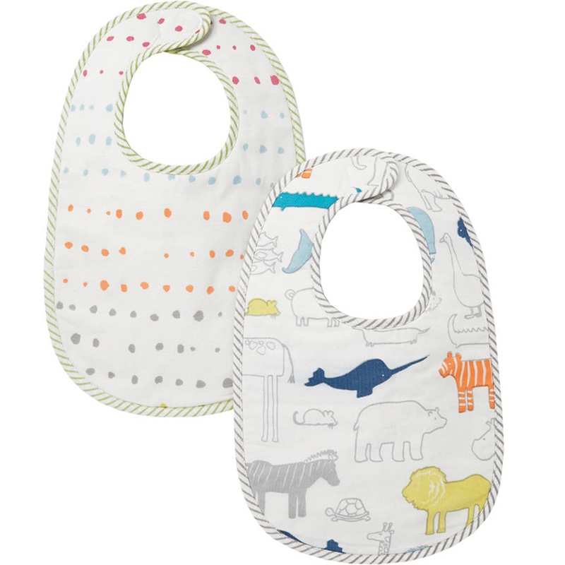 Petit Pehr Bibs, Set of 2 – Noah’s Ark / Painted Dots