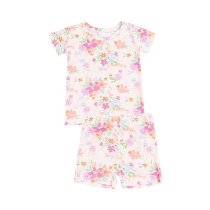 Pick A Posy Short Sleeve Short Loungewear Set