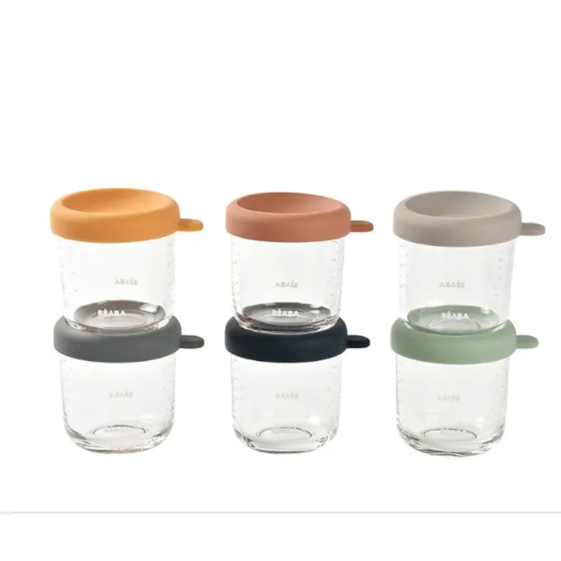 Set of 6 250ml Glass Containers