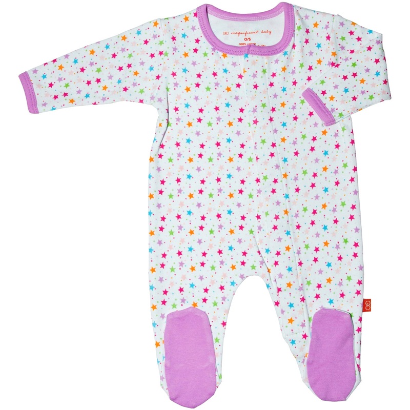 Magnificent Baby Girl’s Stars Footie – 3 Months