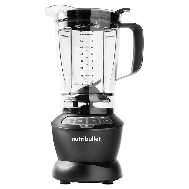 1200 Watts: Countertop Smoothie Blender, 64oz Capacity, 3 Speeds, Stainless Steel Blades – Dark Gray (See Description)
