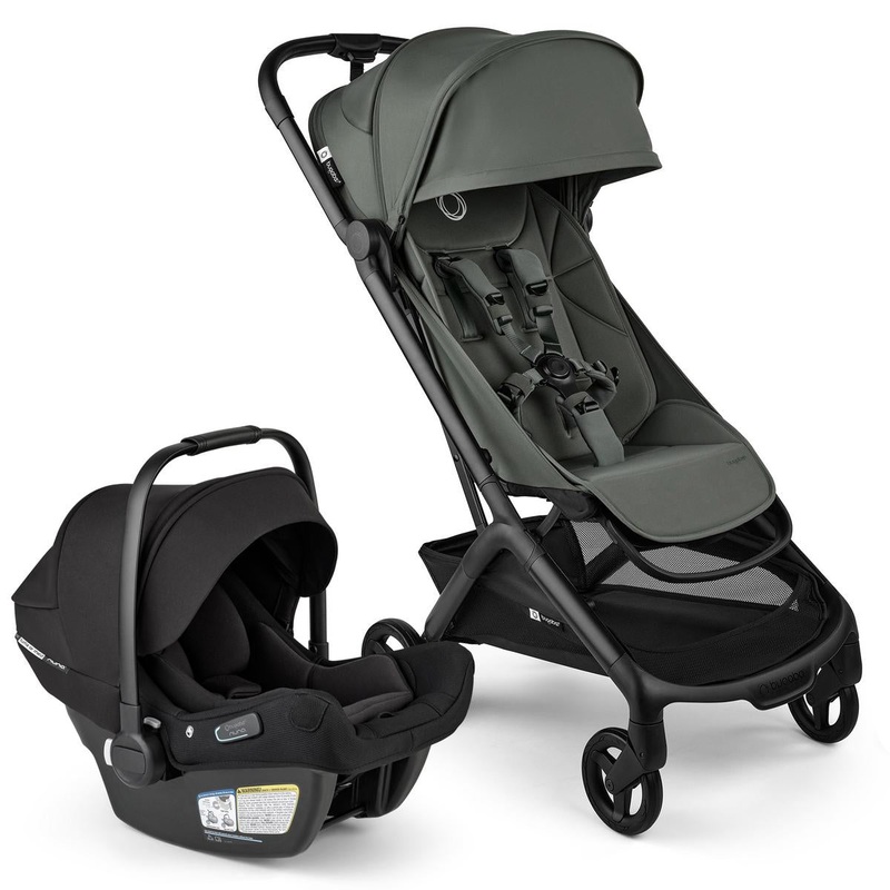 Bugaboo Butterfly 2 + Turtle Air Shield Travel System Bundle – Black / Forest Green / Forest Green / Black