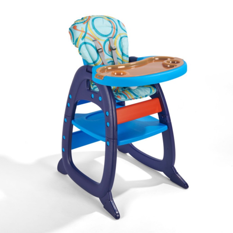 Envee II Baby High Chair with Playtable Conversion – Blue/Orange