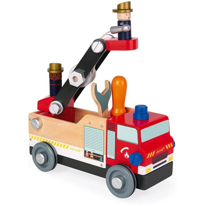 Janod Brico’Kids Wooden Fire Truck