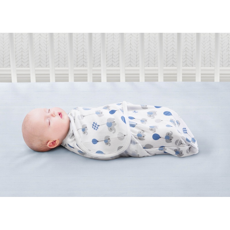 Little Lambs Adjustable Swaddle Wrap – Size Extra Small, Fits Babies 0-3 Months/4-7 lbs., 3-Pack