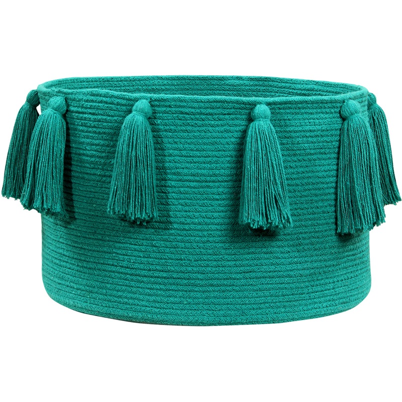Lorena Canals Tassels Basket – Emerald
