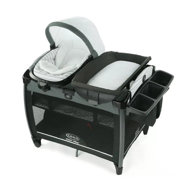 Pack ‘n Play Rock ‘n Grow Playard – Hamilton Black/Grey