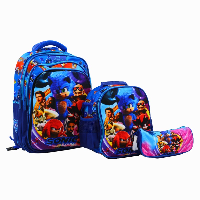 Sonic the Hedgehog School  Set 3 Faces in 1  17 Inches