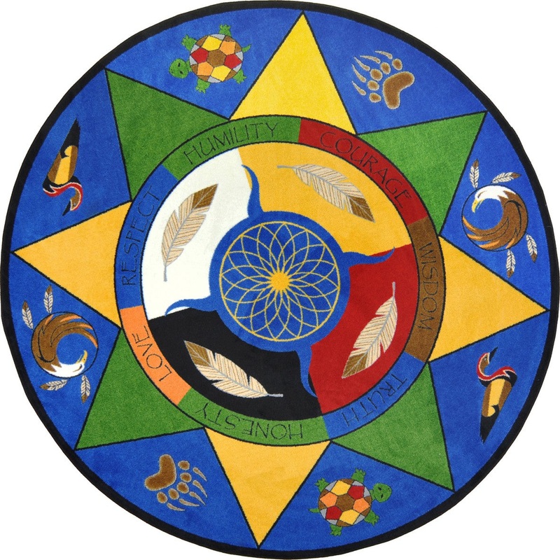 Spirit of Truth 13’2″ Round area rug in color Multi