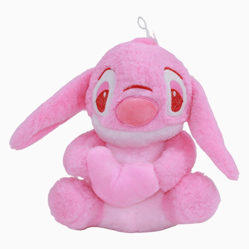Stitch Plush Toy  Pink Cuddly Friend with a Small Heart