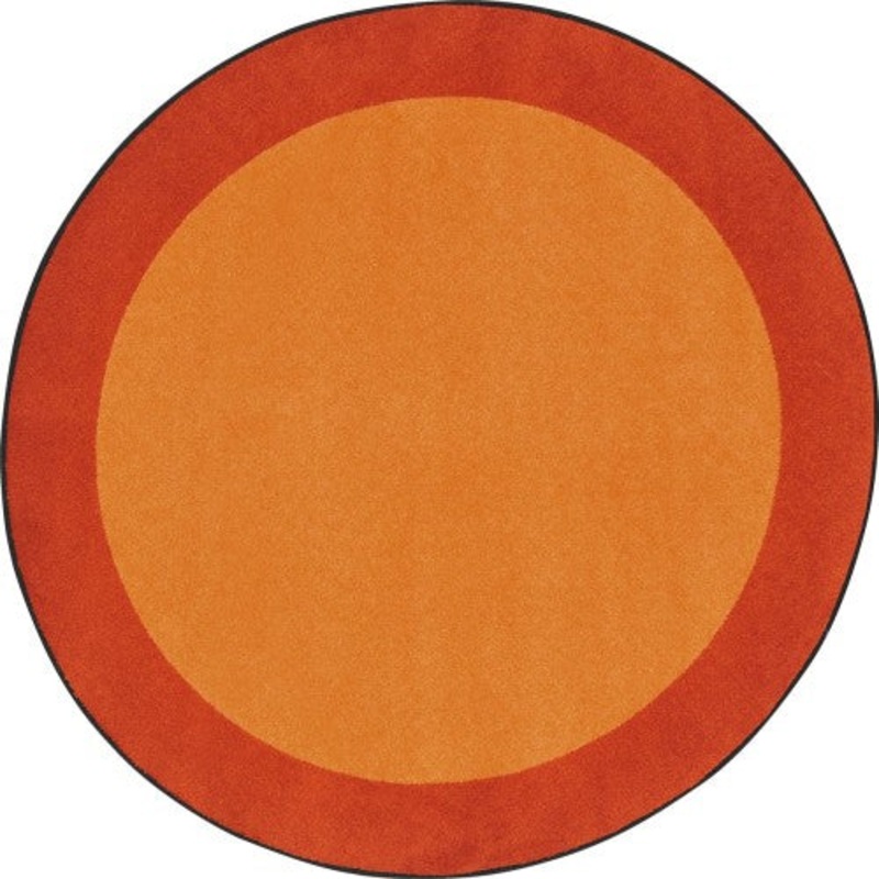 All Around Rug, 5’4″ Round, Orange