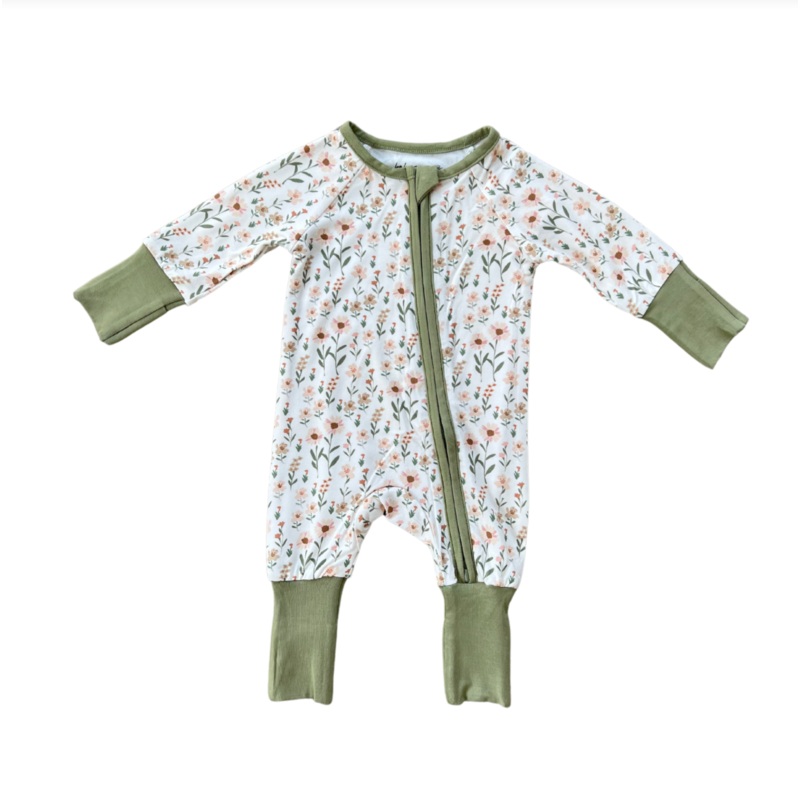 Babysprouts Long Sleeve Zip Romper – Daisy Field
