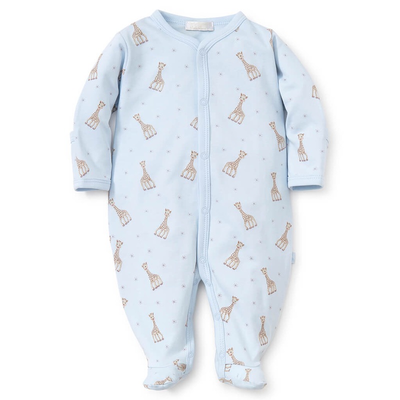 Kissy Kissy Print Footie Sophie La Girafe Blue