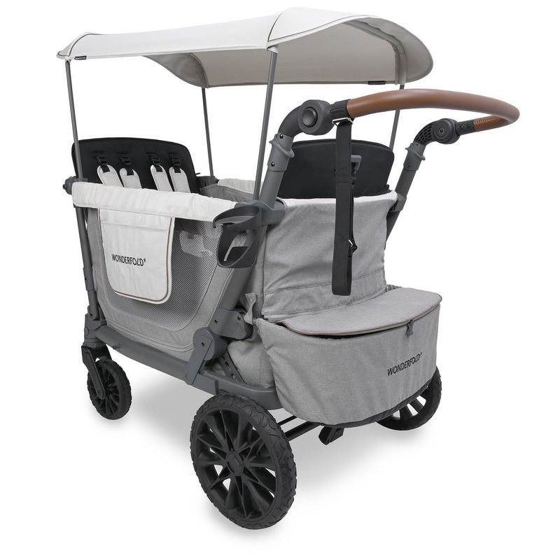 WonderFold OPEN BOX L4 Quad (4 Seater) Stroller Wagon – Gray