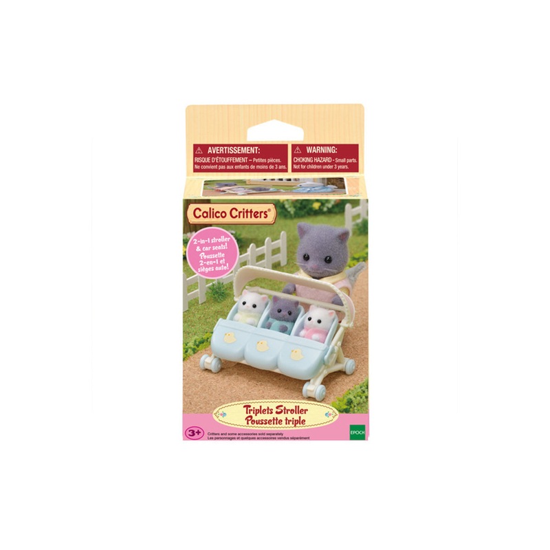 Calico Critters Triplet Baby Stroller