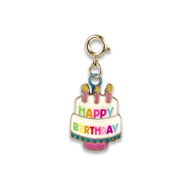 Charm It Gold Birthday Cake Charm