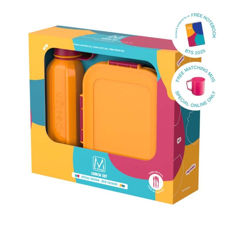 M-Design Lunch Set – 2.1 L Orange/Fuchsia