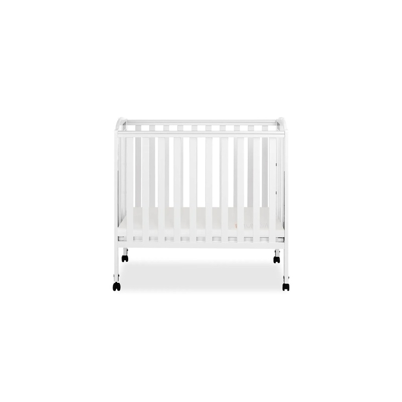 3 in-1 Portable Folding Stationary Side Crib, White