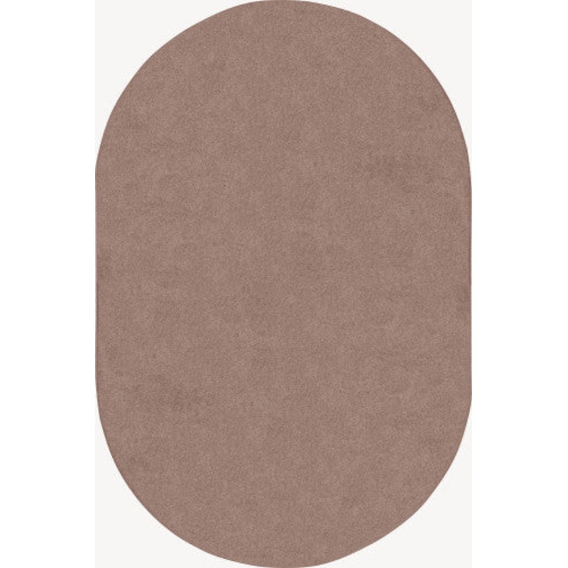 Endurance Solid Color Rug, 6′ x 9′ Oval, Taupe