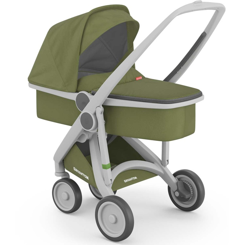 Greentom Carrycot Stroller – Grey/Olive