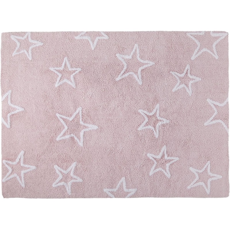 Lorena Canals Silhouette Stars Rug – Pink (4′ x 5′ 3″)