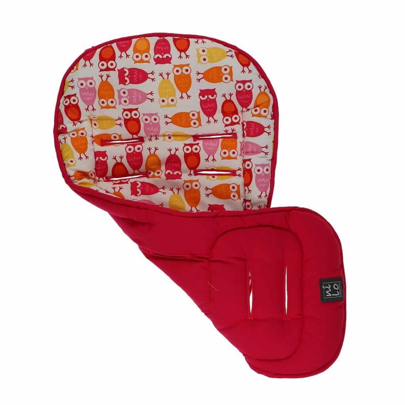 Short Stroller Mat Owls Pink/Orange