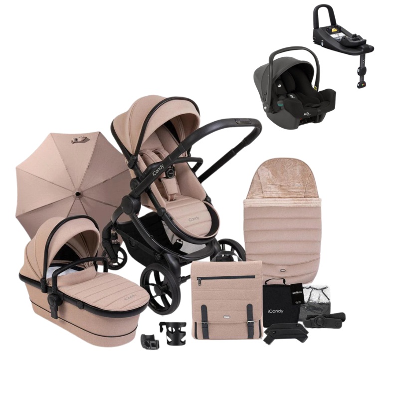 iCandy Peach 7 + Joie iSnug 2 & Base Travel System Bundle –  Cookie