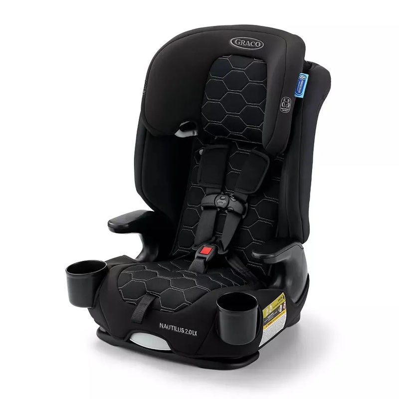 Nautilus 2.0 LX 3-in-1 Harness Booster Car Seat – Black